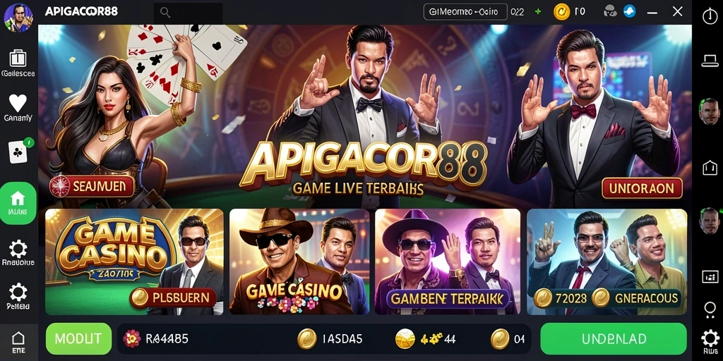 Tampilan gameplay menarik dari APIGACOR88 dengan dealer langsung.