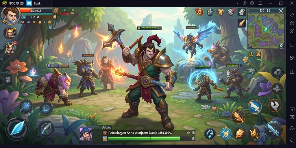Tampilan menarik dari gameplay MMORPG yang seru di GOCAP123.