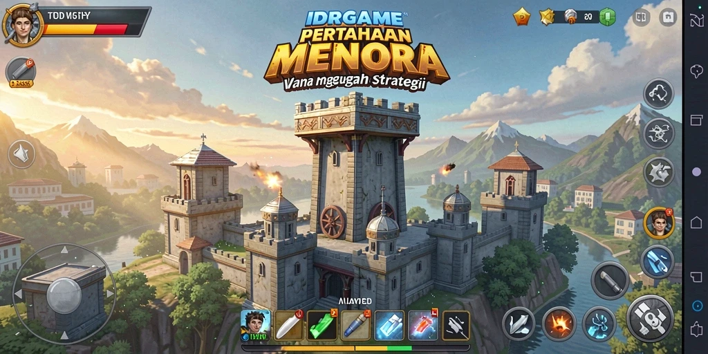 Tangkapan layar utama IDRGAME yang menunjukan gameplay Tower Defense yang menegangkan.