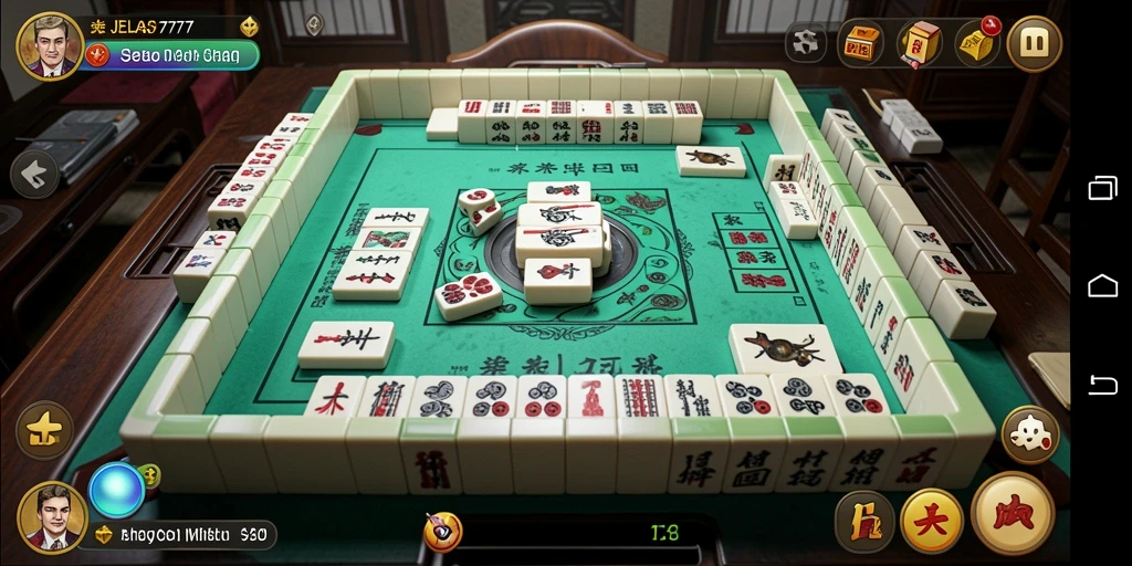 Tampilan gameplay Mahjong yang menarik dan interaktif.