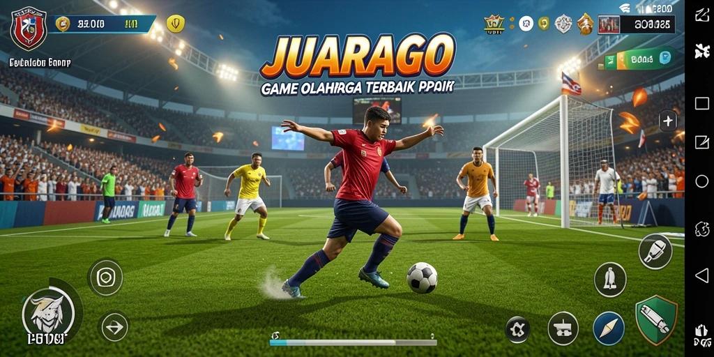 Screenshot JUARAGO menampilkan aksi seru dalam gameplay olahraga.
