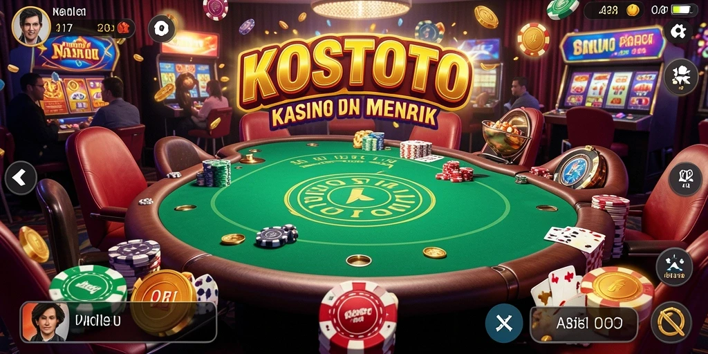 Screenshot KOSTOTO menampilkan gameplay Kasino yang mendebarkan.