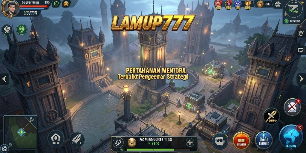 Gameplay LAMPU777 menampilkan strategi pertahanan menara yang mendebarkan.
