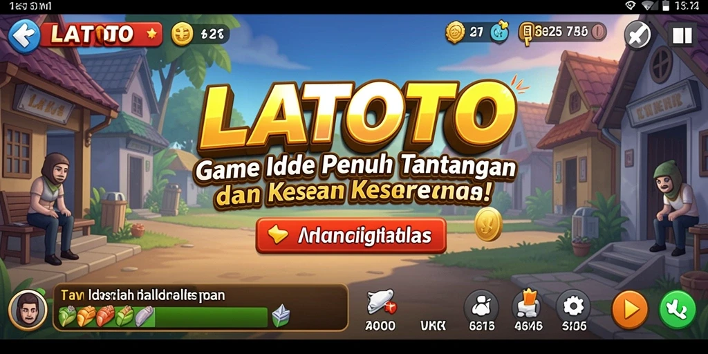 Screenshot gameplay LATOTO menunjukkan suasana permainan Idle yang santai.
