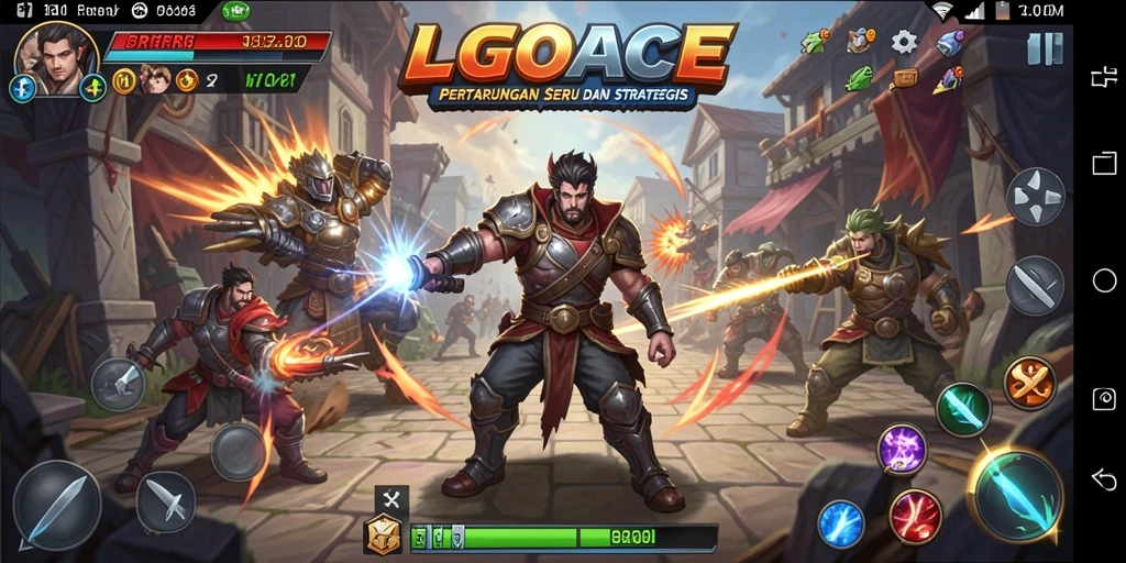 Screenshot game LGOACE menampilkan aksi pertarungan yang seru dan dinamis.