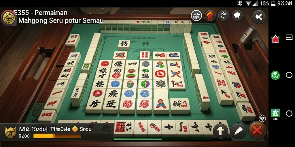 Screenshot utama ME355 menampilkan keseruan gameplay Mahjong yang menarik.