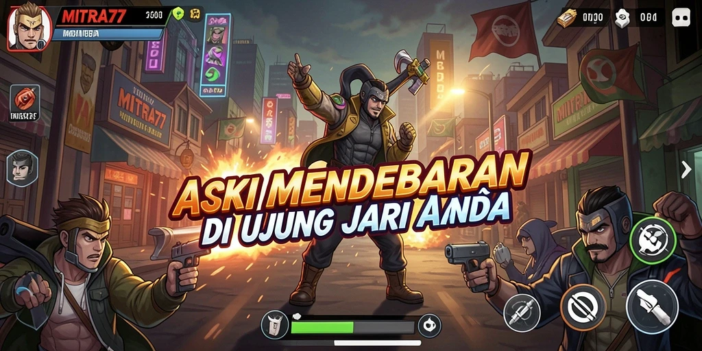 Tampilan gameplay MITRA77 yang penuh aksi dan menegangkan.