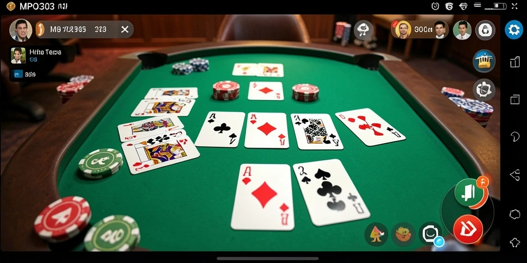 Tampilan gameplay Gaple seru dan mendebarkan di MPO303.