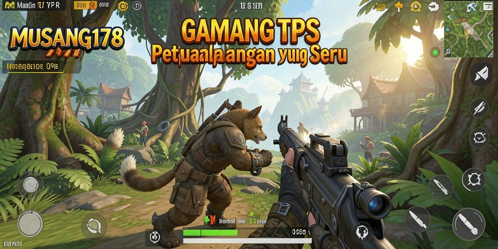 Tangkapan layar MUSANG178 menampilkan aksi pertempuran TPS yang menegangkan.