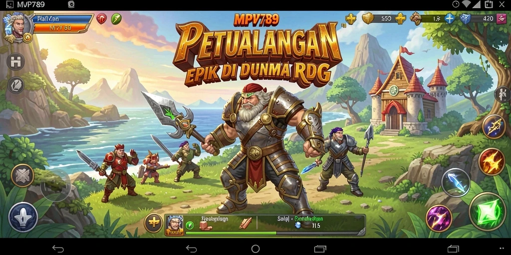 Tampilan gameplay RPG yang mendebarkan dan penuh aksi.