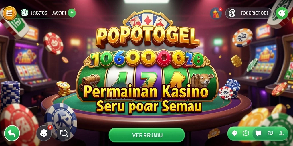 Screenshot gameplay POPOTOGEL menampilkan suasana kasino yang mendebarkan.