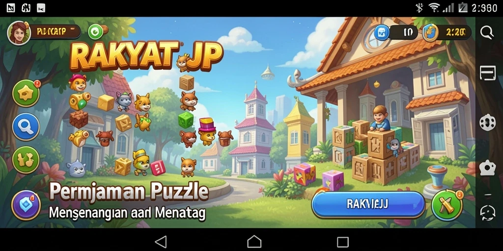 Screenshot dari gameplay RAKYATJP yang menampilkan tantangan Puzzle yang menarik.