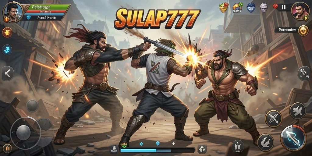 Tampilan aksi pertarungan dalam SULAP777 yang mendebarkan.
