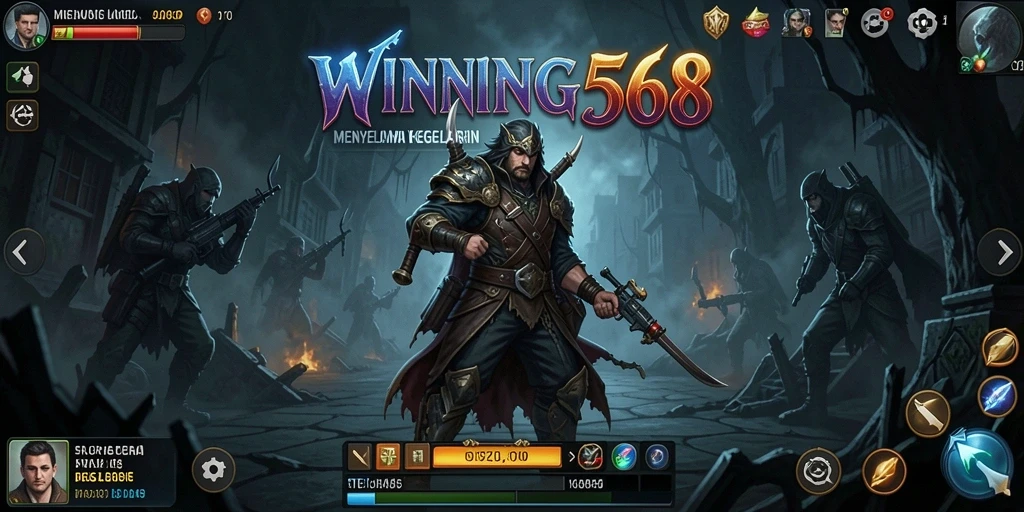 Tangkapan layar menampilkan suasana mencekam dari <strong>WINNING568</strong>, dengan latar belakang gelap dan bayangan misterius.